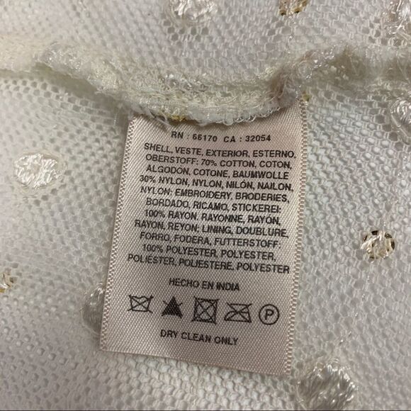 LEIFNOTES Net Dot & Gleam Sequin mesh asymmetrical short sleeve Dress size 4 - Picture 12 of 15